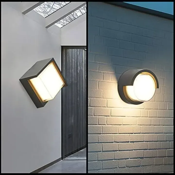 Flush mount wall light in a hallway.