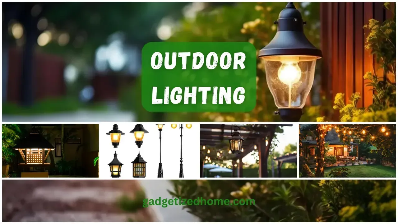 Outdoor lighting setup showcasing various outdoor lights for a beautifully illuminated home exterior