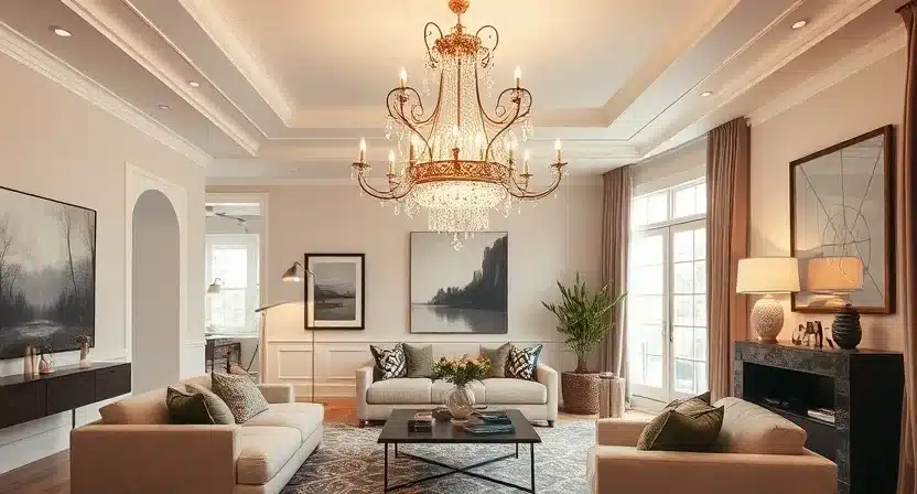 Chandelier reflecting unique style and personality in home design.