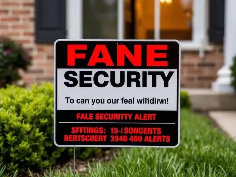 Create Fake Security System Signs as a Deterrent