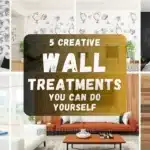 Creative DIY wall treatments, including peel-and-stick wallpaper, wall stencils, and accent walls.