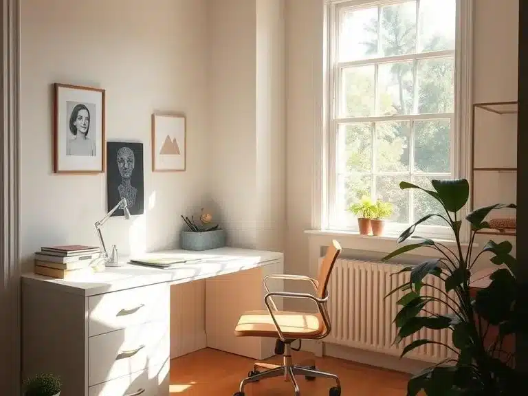 Choosing the right location for a home office with natural light and a quiet environment.