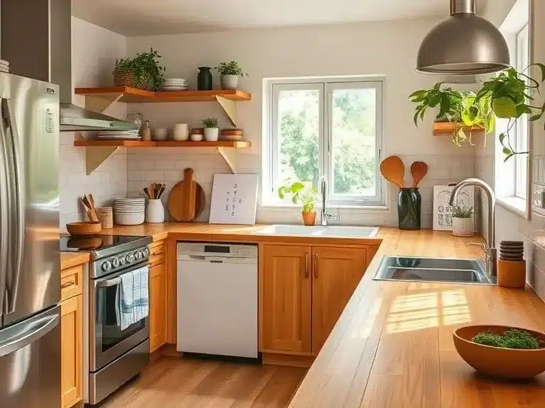 Incorporating eco-friendly materials and appliances into a budget kitchen renovation.