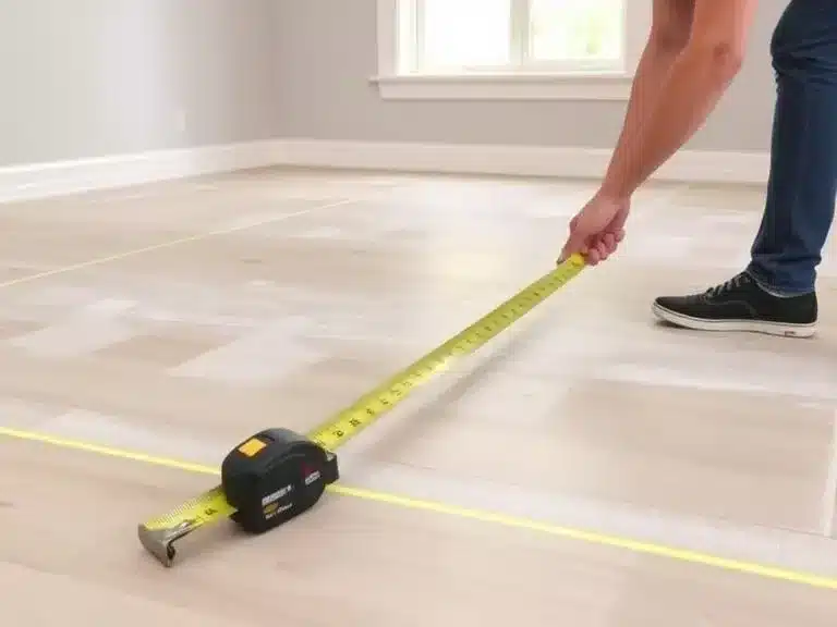 Measuring and planning the layout of new flooring for proper installation