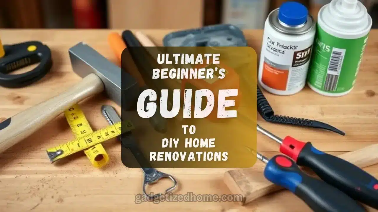 DIY home renovation tools and materials ready for a beginner's renovation project.