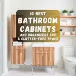 Modern bathroom with stylish cabinets and organizers keeping the space neat and clutter-free