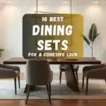 A modern dining room with a stylish 6-piece dining set, cozy lighting, and a clean, cohesive look.