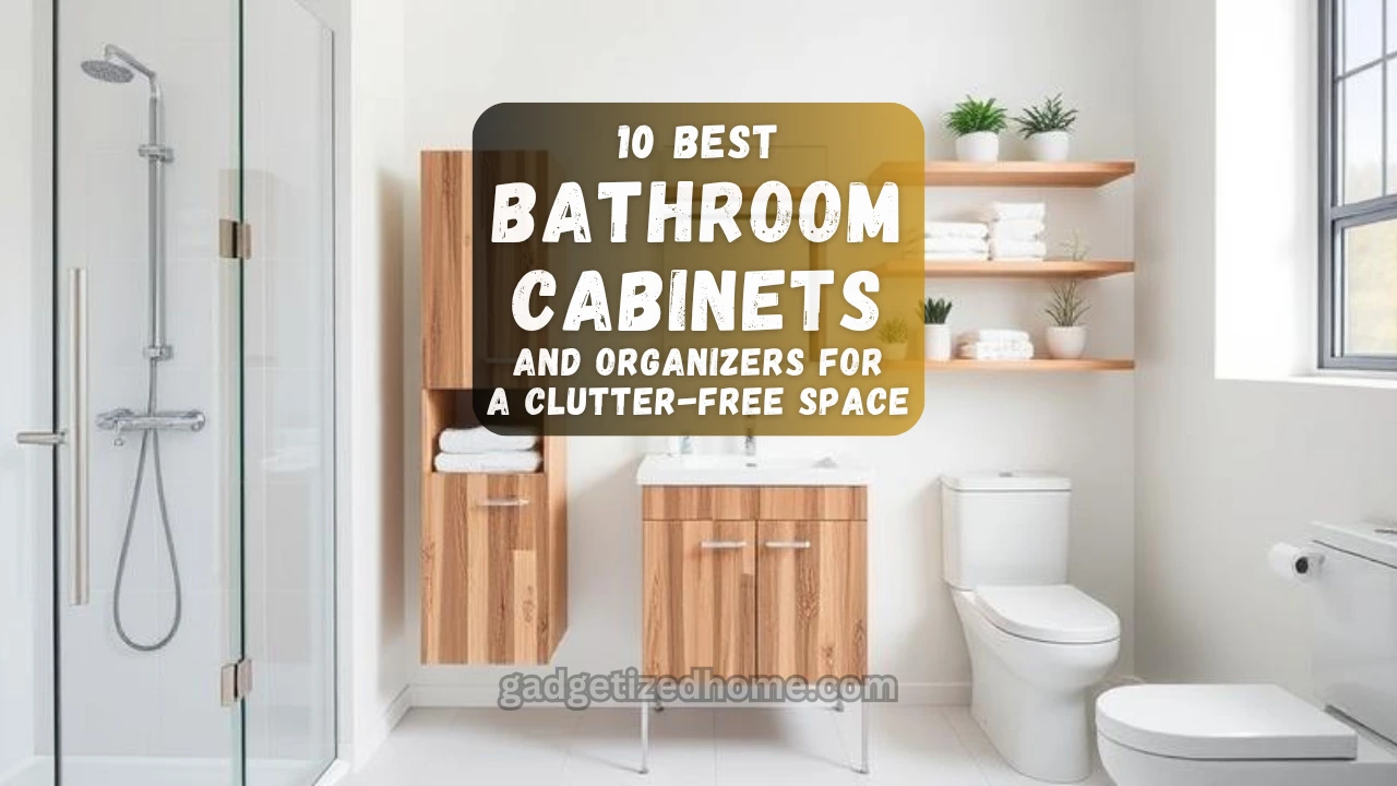 Modern bathroom with stylish cabinets and organizers keeping the space neat and clutter-free
